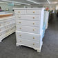 Knobs Creek solod wood white tall chest