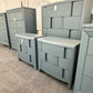 Dark blue layered pair of nightstands