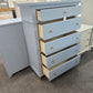 5 big drawers tall blue chest