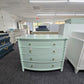 Cute minty green solid wood bowfront dresser