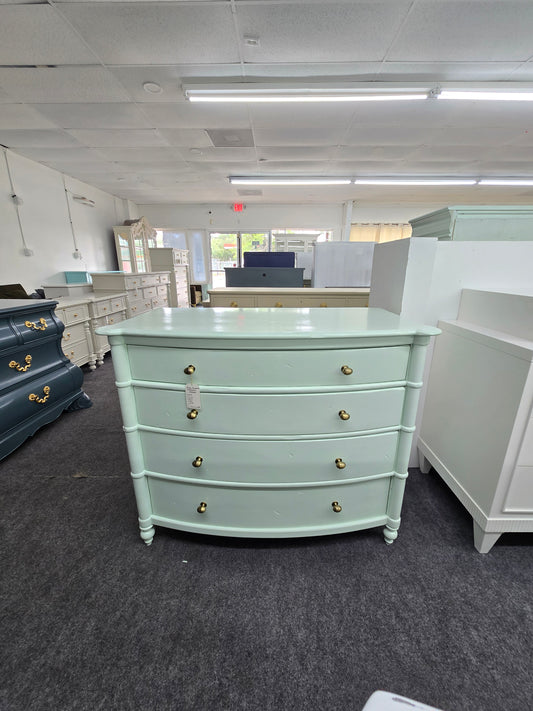 Cute minty green solid wood bowfront dresser