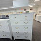 Solid wood white tall chest