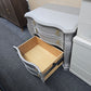 Light gray carved chest / file cabinet