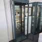 Green lacquered glass cabinet