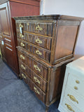 French provincial solid wood chest