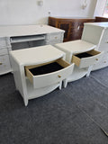 Alabaster pair of nightstands