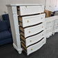 Gorgeous white Distressed lacquered chest