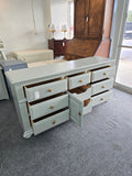 Rare gray 9 drawers dresser