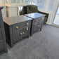Graphite pair of nightstands