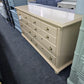 Beige lacquered 6 drawers dresser