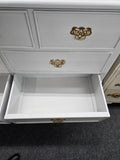 Queen Ann light gray vintage dresser