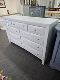 9 drawers gray dresser