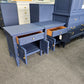 Thomasville navy blue Regency pair of nightstands