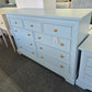 Blue dresser hexagonal knobs