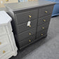 Antique solid wood graphite dresser
