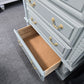 6 drawers pale green chest