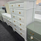 Solid wood white tall chest
