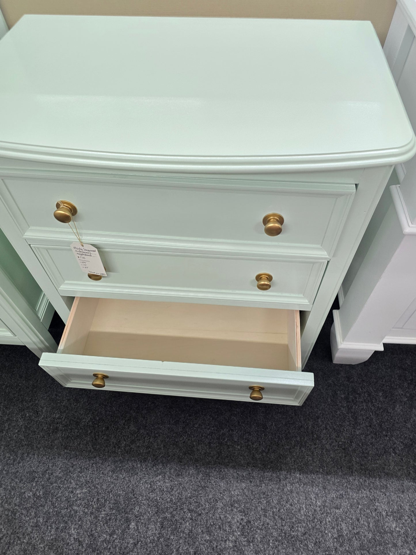 Minty green cute nightstand