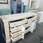 Off white lacquered 10 drawers gorgeous dresser