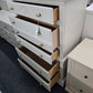 Vintage beige tall chest