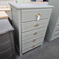 5 drawers green gray chest