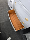 Dixie bowfront gray chest
