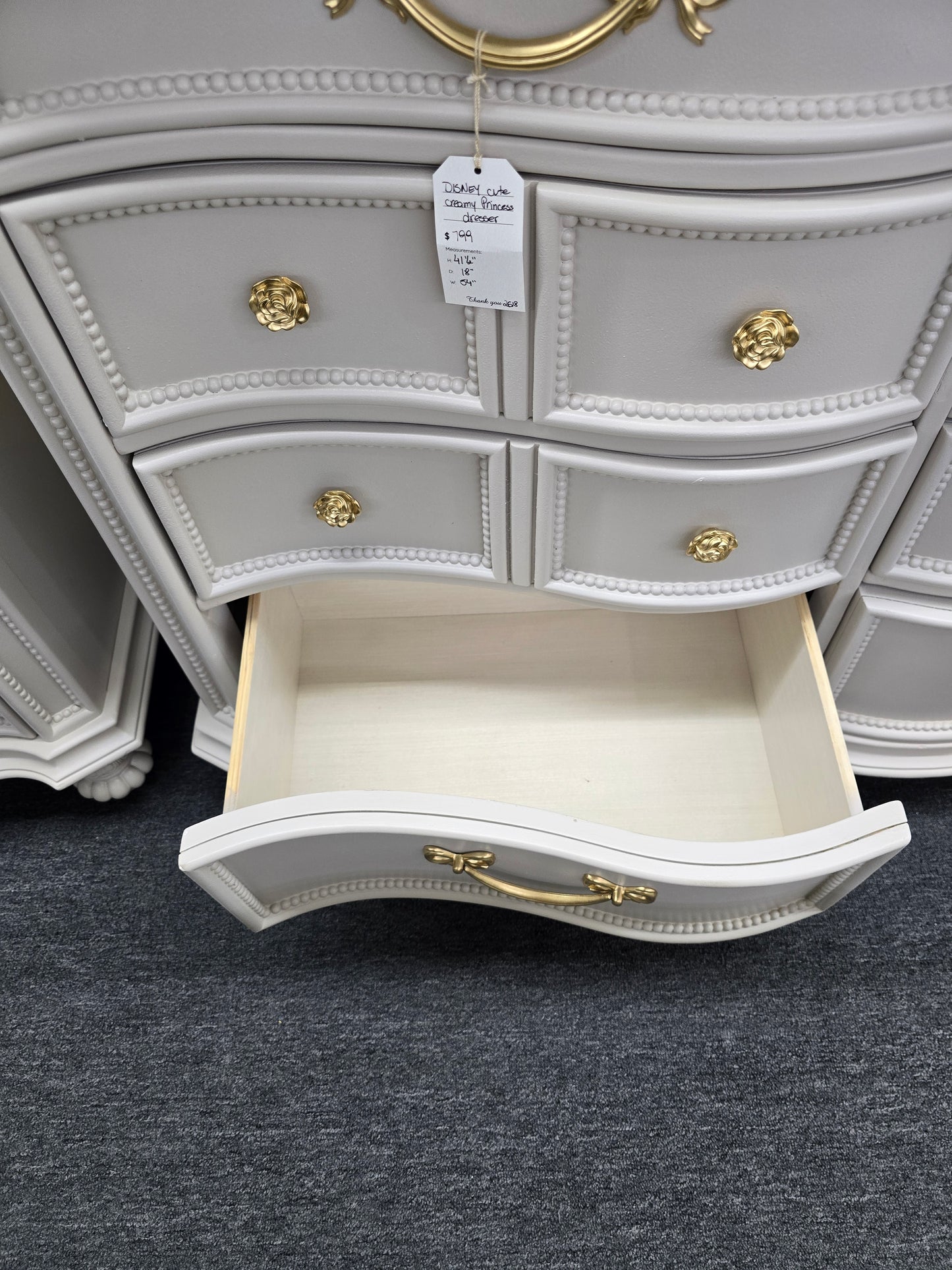 Disney cream princess dresser