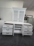 White bamboo dresser