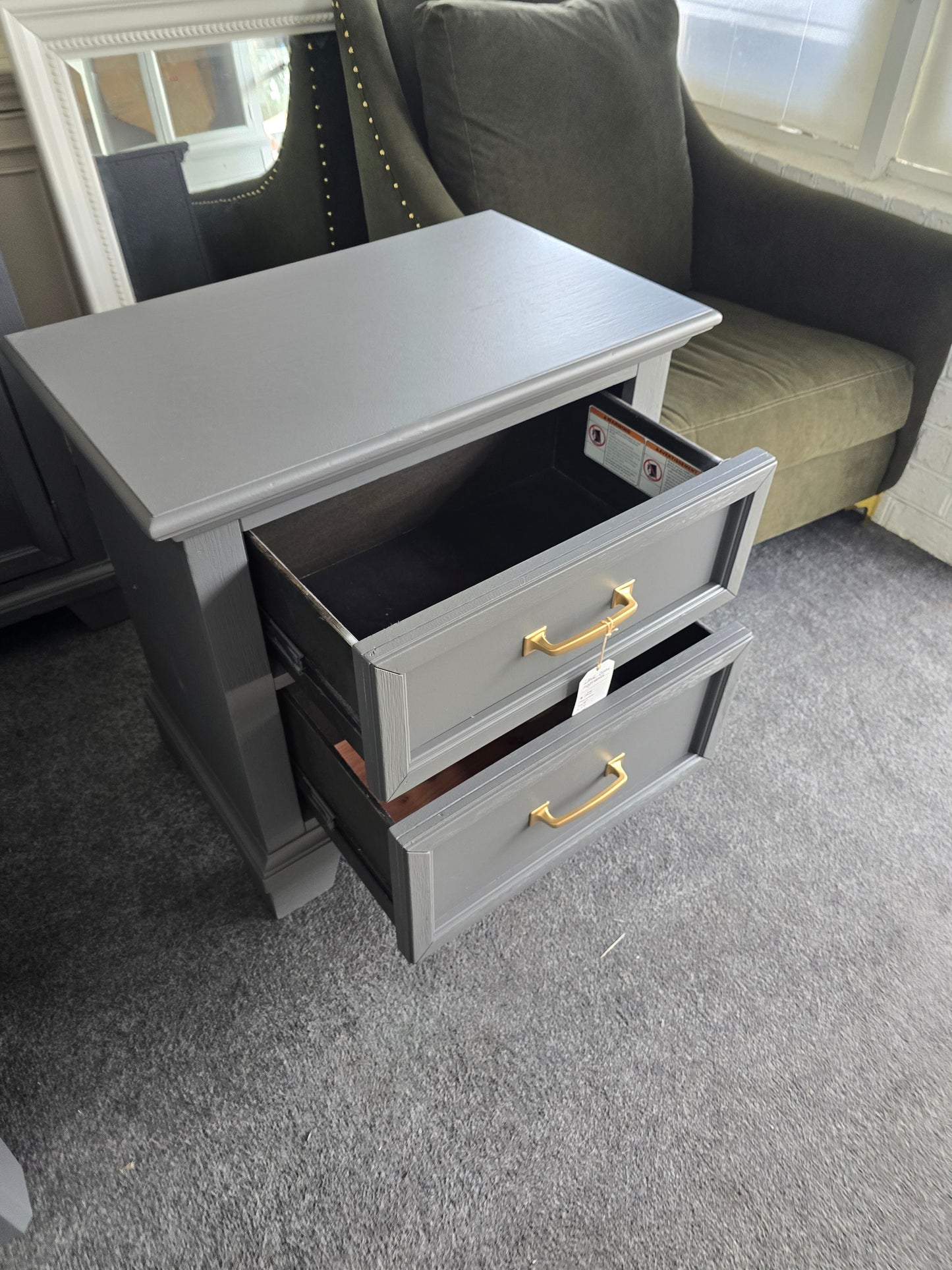 LANE dark gray nightstand