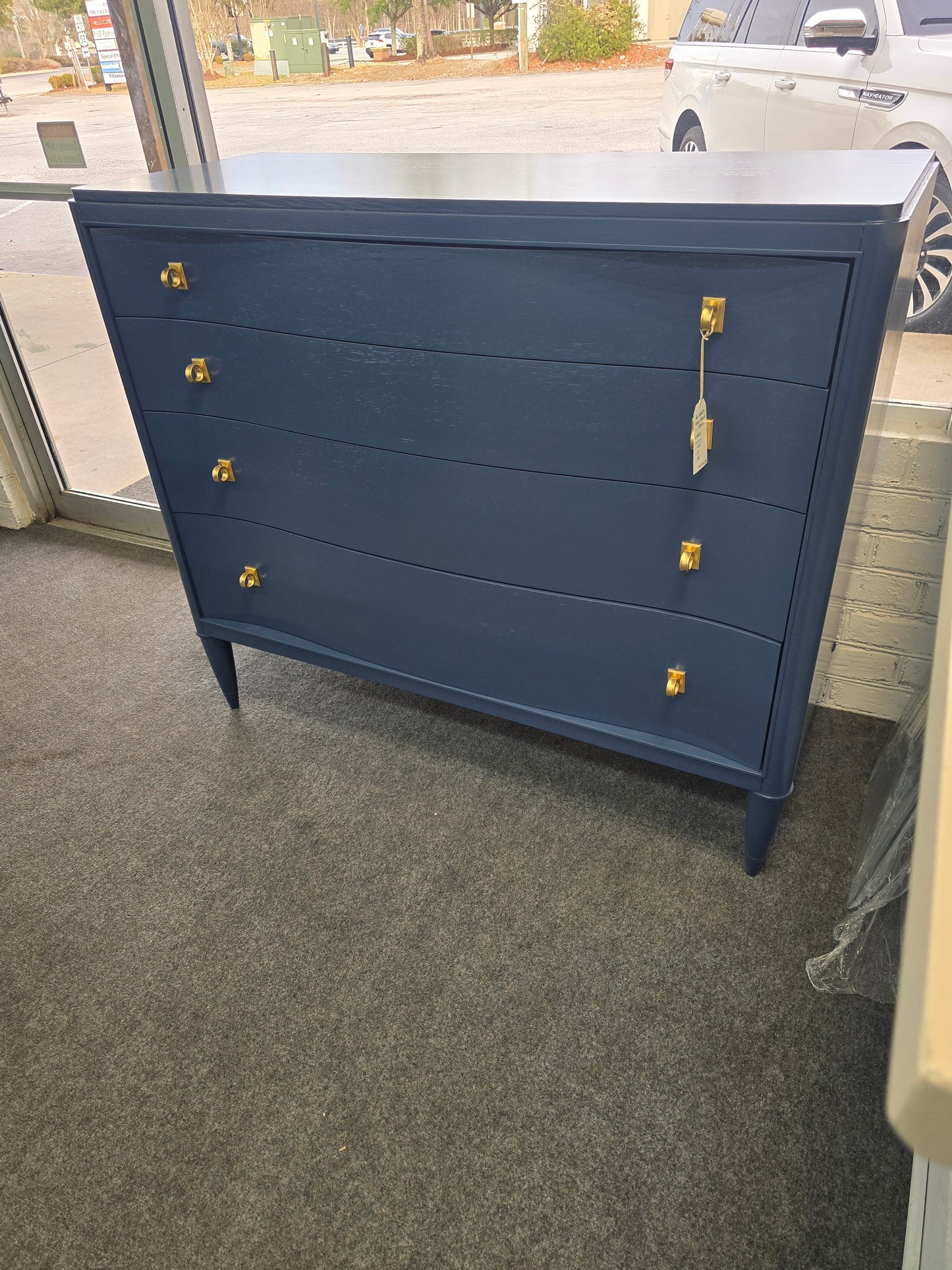 AD Modern dark blue Lacquered dresser