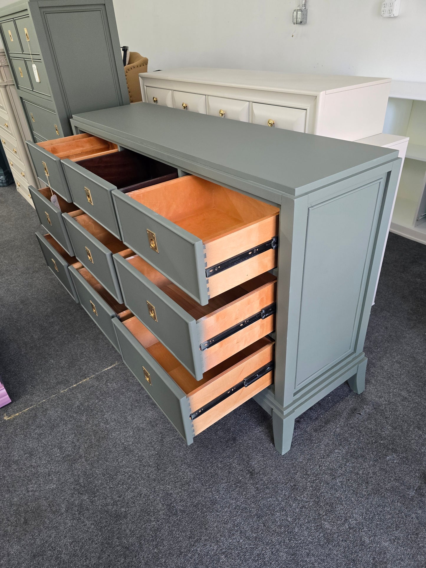 Broyhill gorgeous green dresser