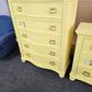 Bowfront yellow modern chest