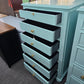 Restoration Hardware solid wood blue Lacquered chest