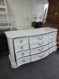 Gorgeous carved white Distressed dresser