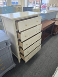 5 drawers cream chest