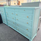 Restoration Hardware all solid wood blue Lacquered dresser