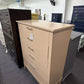 5 drawers modern beige lacquered chest