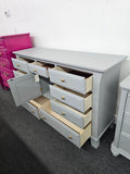 Gray 9 drawers 1 door dresser
