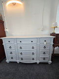 12 drawers gorgeous carved gray dresser