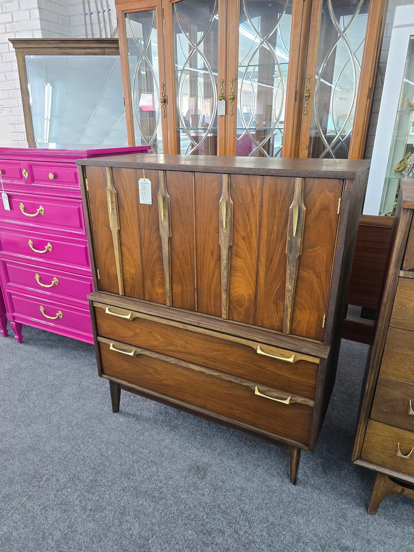 Mid Century Modern solid wood chest