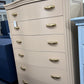 Gorgeous curved beige lacquered chest