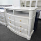 Beautiful off-white bowfront dresser/stand
