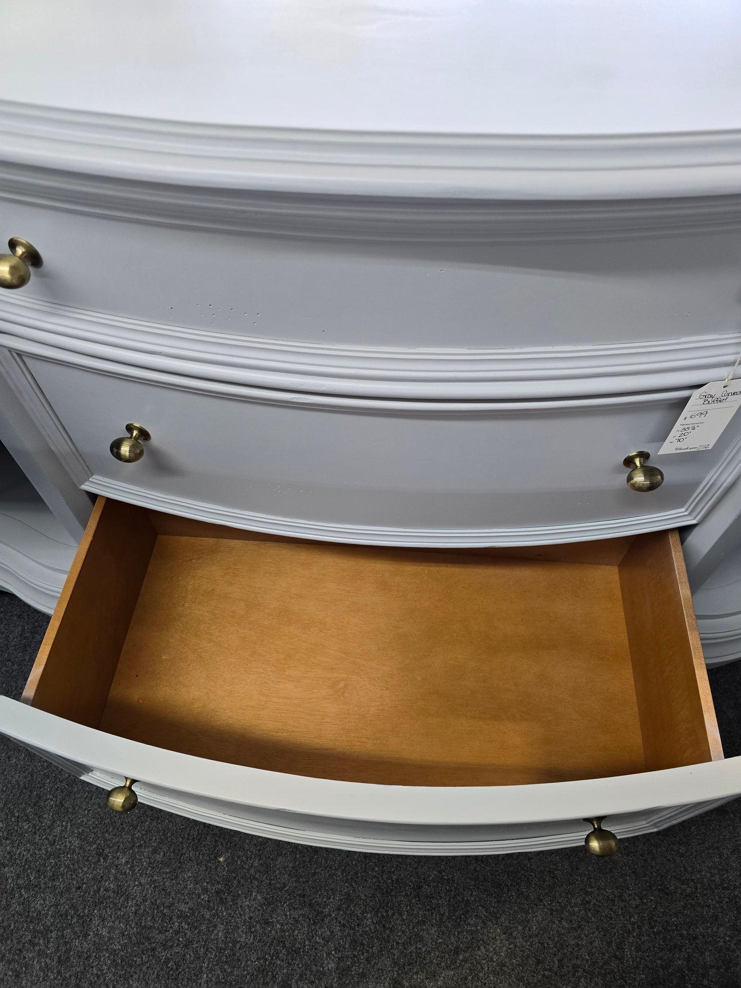 Beautiful subtle gray sideboard