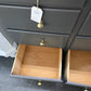 Antique solid wood graphite dresser