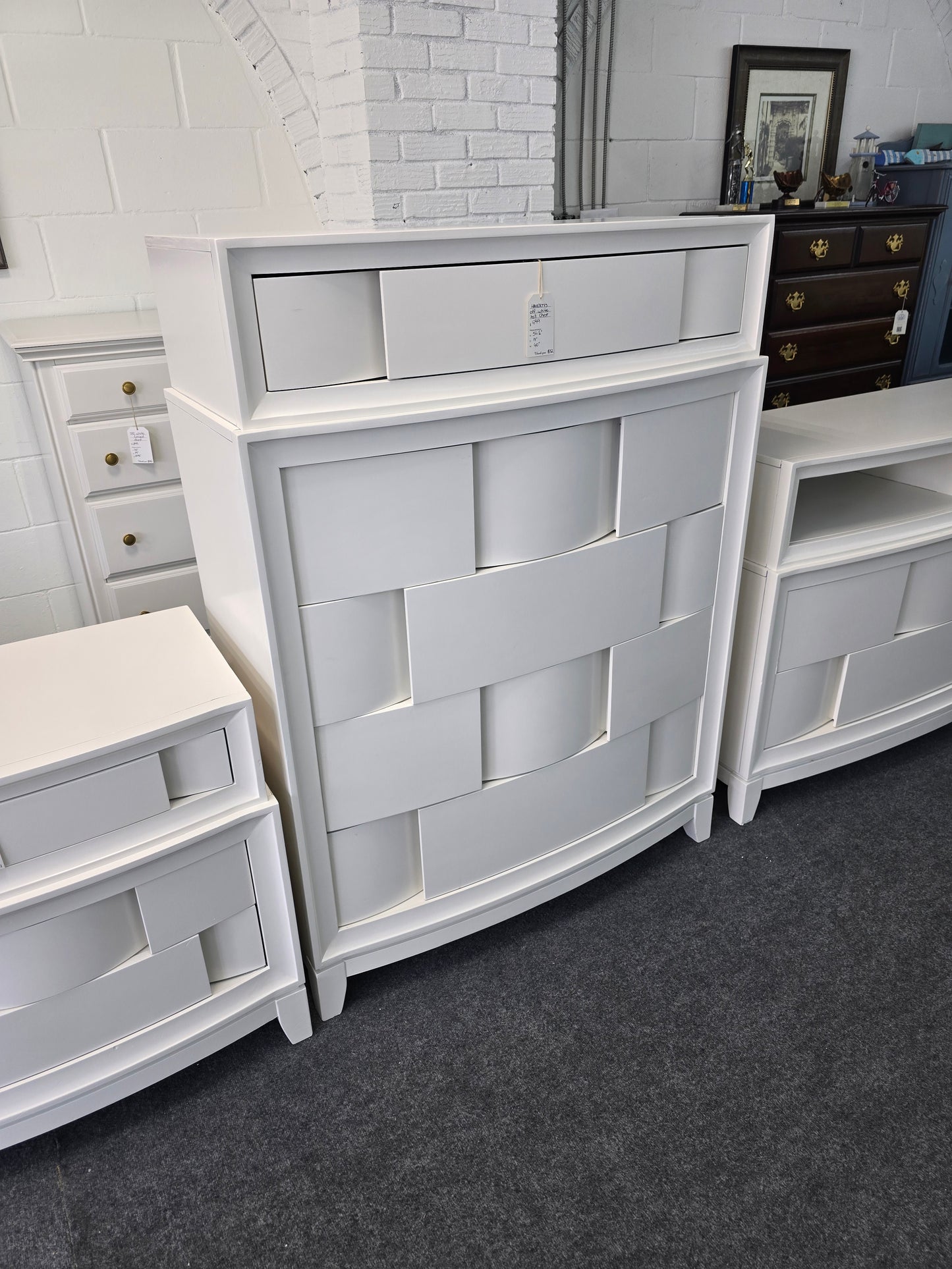 Havertys off white tall chest