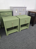 Pair of nightstands "oak moss" green