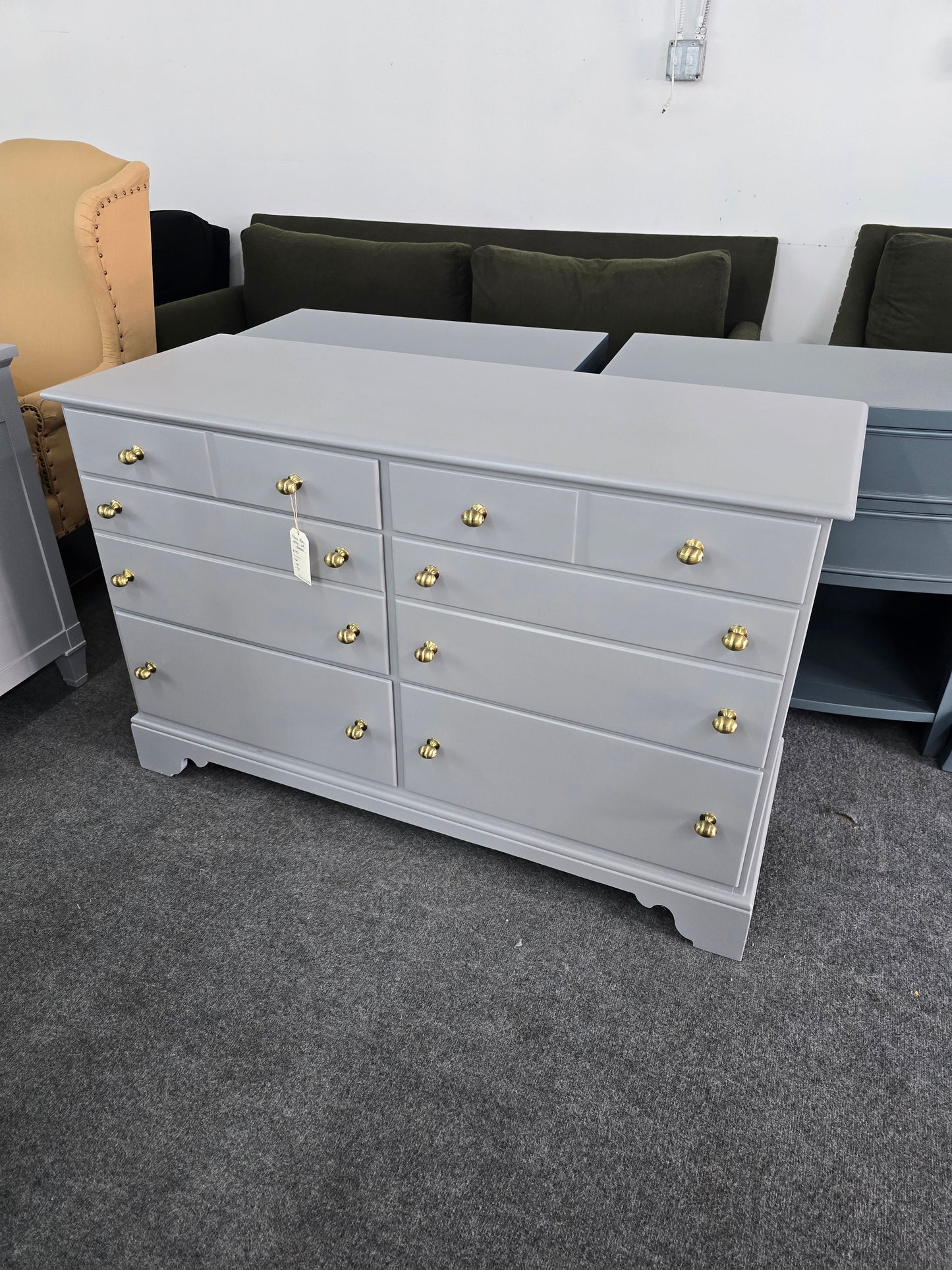 Ethan Allen gray dresser