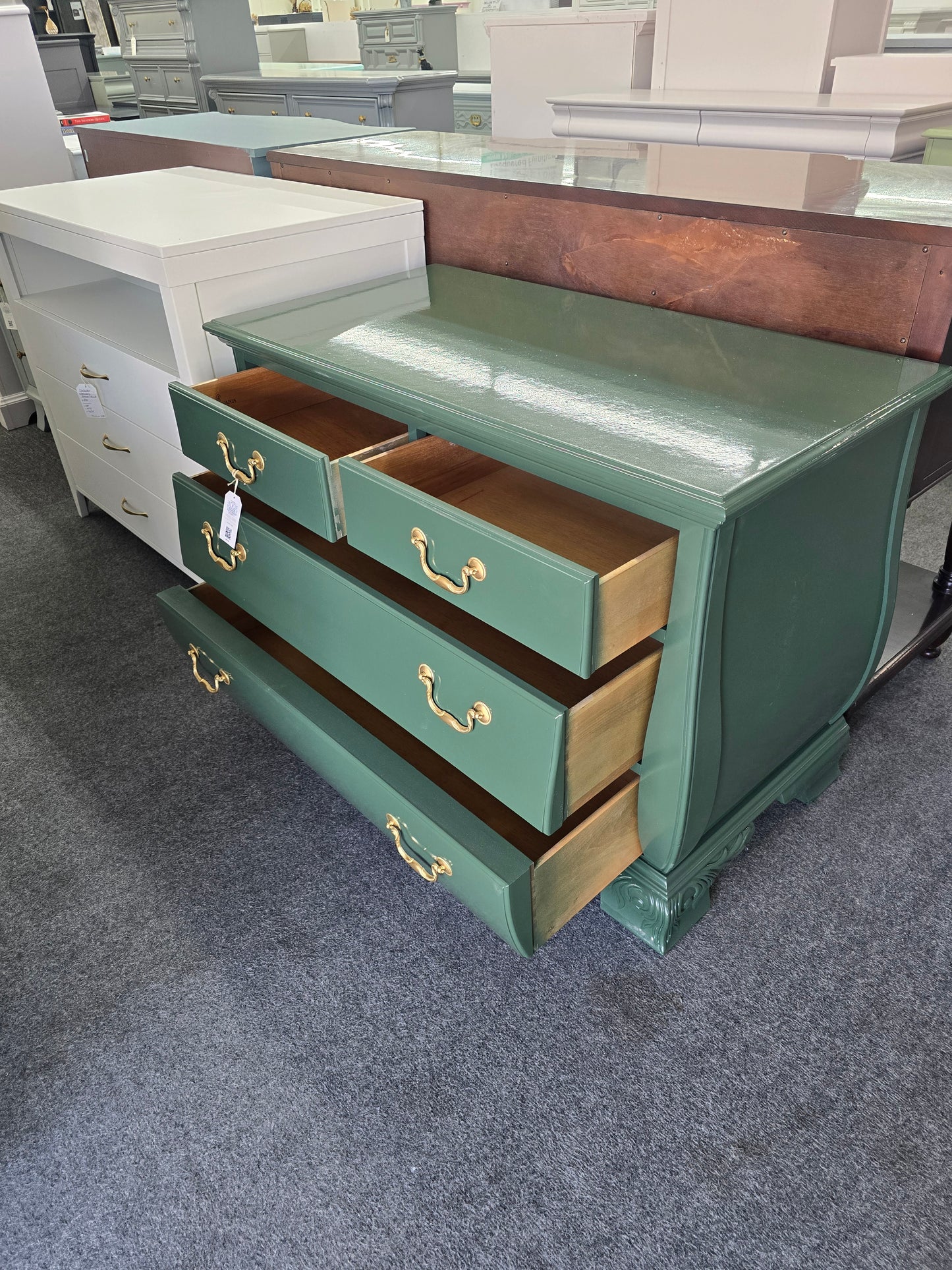 Pennsylvania house green lacquered dresser