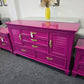 Gorgeous pink lacquered dresser