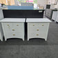 Kathy Ireland white pair of nightstands